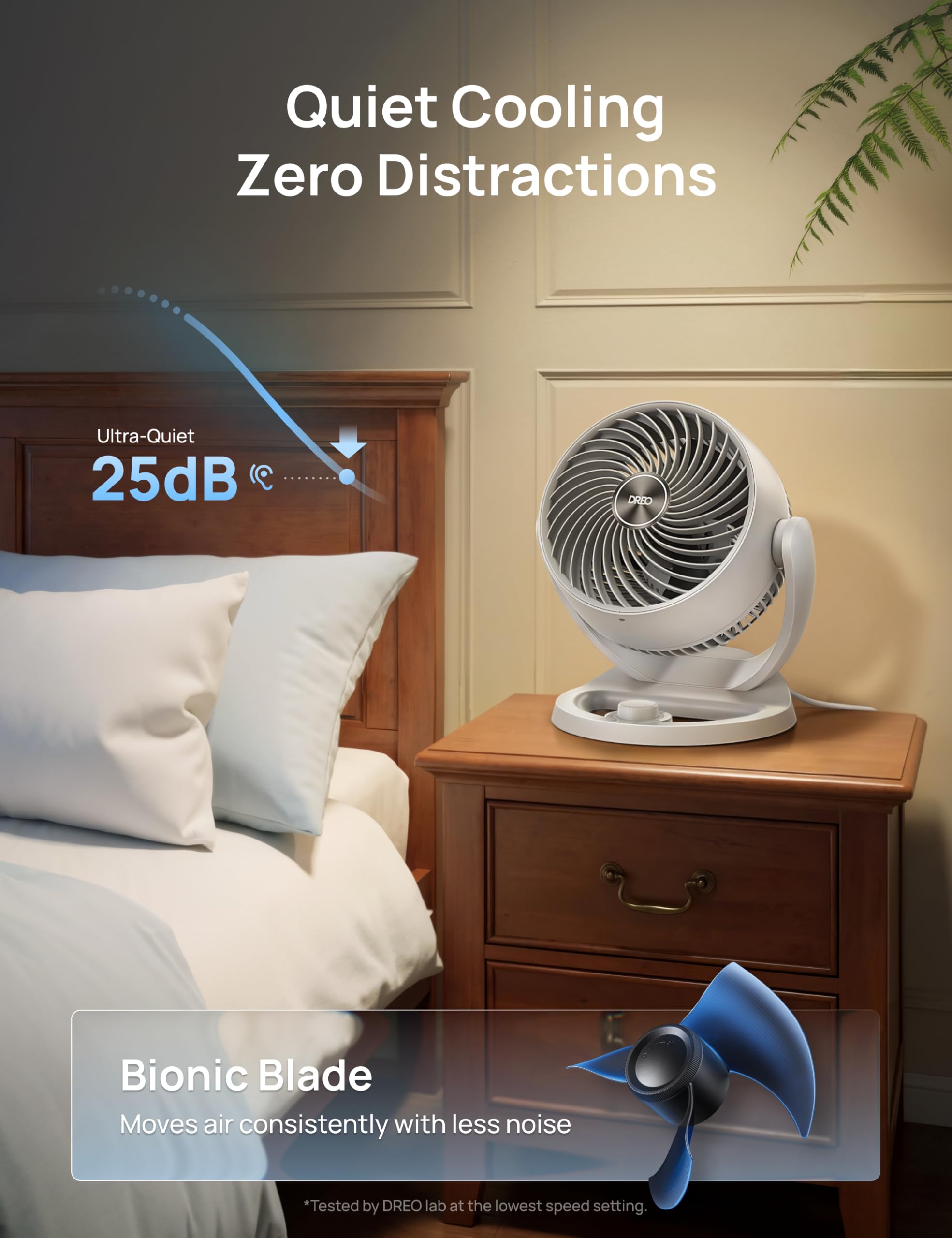 DREO Fan for Bedroom, 12 Inches, 70ft Powerful Airflow, 25db Quiet Table Air Circulator Fans for Whole Room, 120° Adjustable Tilt Desk Fan, 3 Speeds, Desktop Fan for Home, Office, Kitchen, RV 🍁 All In One Marketplace Canada
