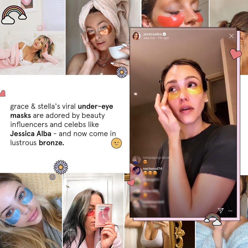 grace and stella Eye Patches with Caffeine - Under Eye Patches for Puffy Eyes - Revitalizing Under Eye Mask - Eye Pads with Niacinamide & Hyaluronic Acid - Vegan Eye Mask Skincare, 24 Pairs 🍁 All In One Marketplace Canada