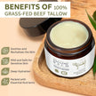 Beef Tallow and Honey Balm for Skin: Whipped Grass Fed Beef Tallow Balm Moisturizer with Raw Honey and Olive Oil for Face and Body - Natural Cow Fat Cream Unscented 🍁 All In One Marketplace Canada