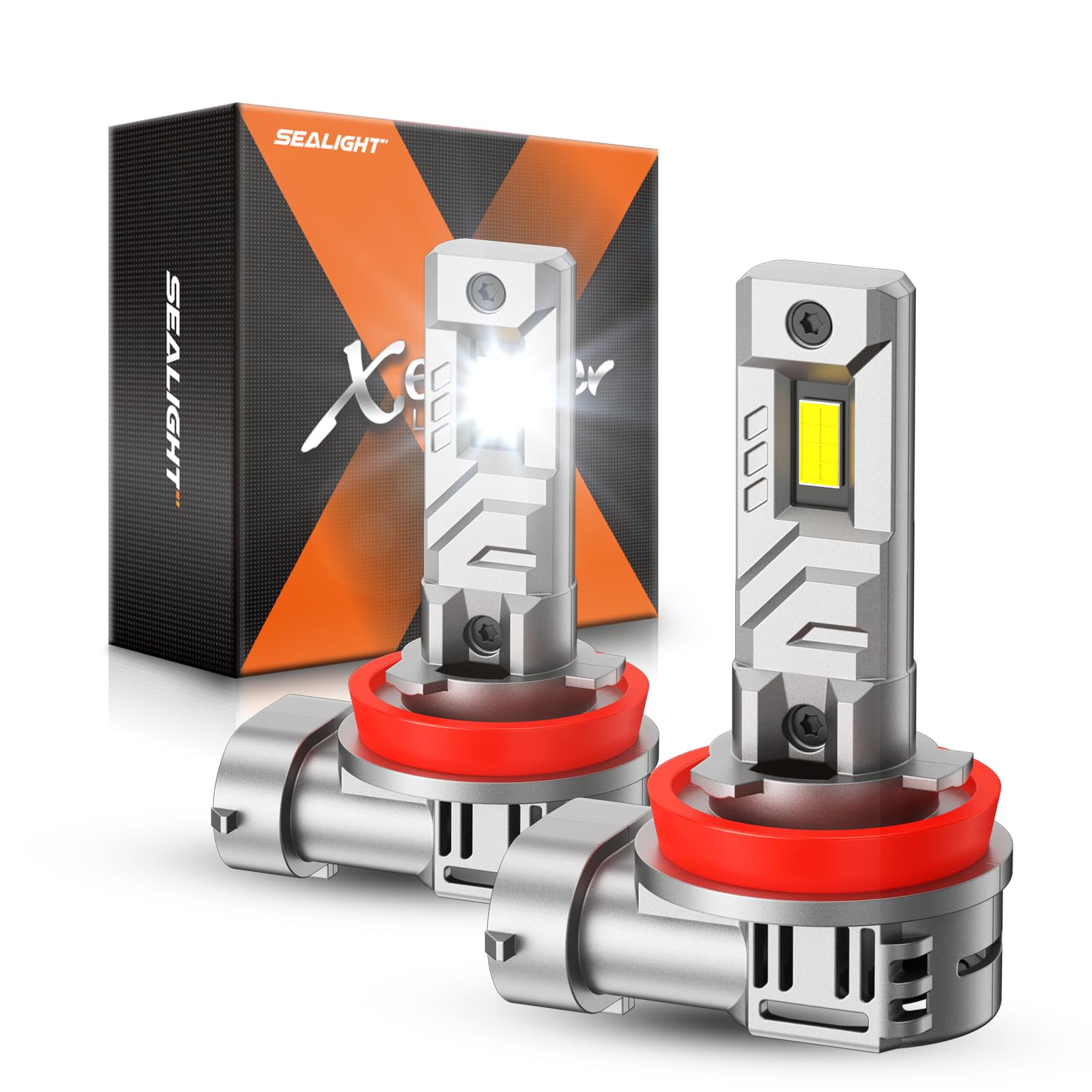 SEALIGHT H11 H8 H9 LED Headlight Bulbs, 55000LM 1000% Super Bright H11 LED Bulbs, 1:1 Mini Size Plug and Play, 6500K Cool White Halogen Replacement, Pack of 2 🍁 All In One Marketplace Canada