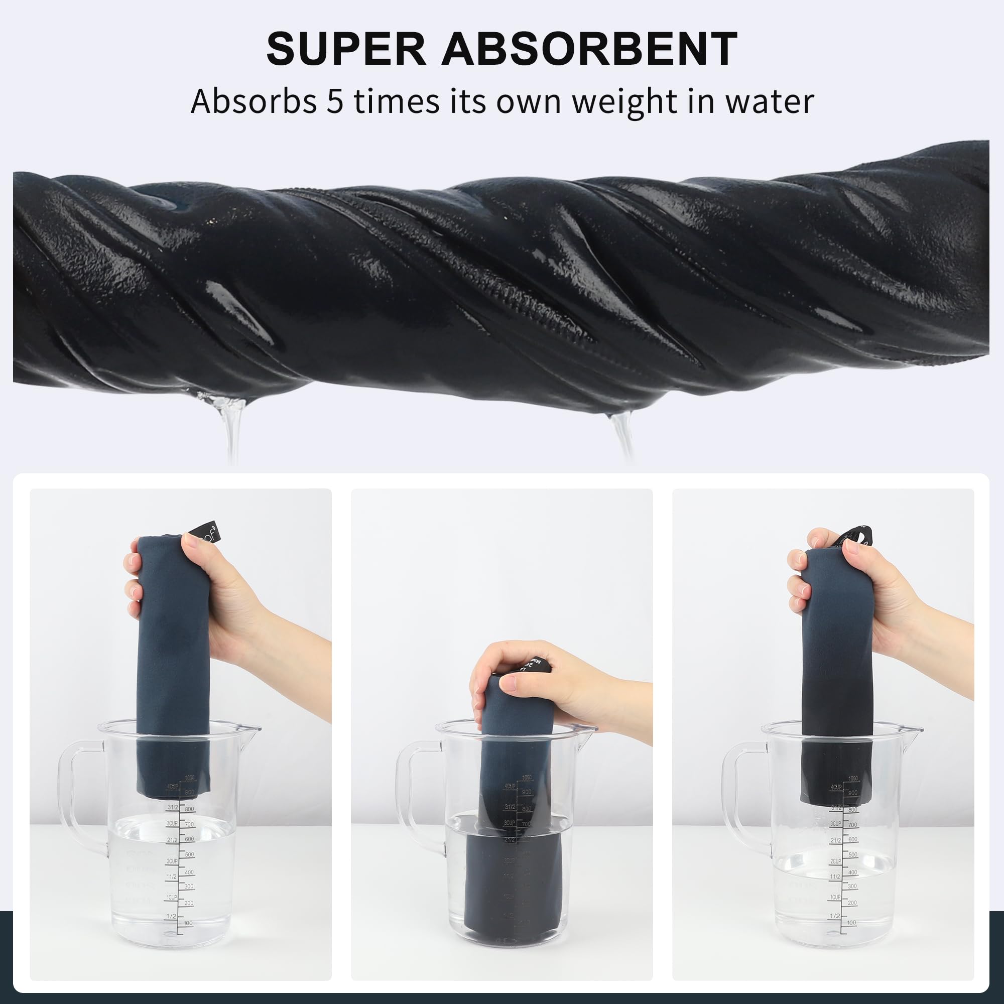 Rainleaf Microfiber Towel Perfect Travel & Gym & Camping Towel. Quick Dry - Super Absorbent - Ultra Compact - Lightweight. Suitable for Trip, Beach, Shower, Backpacking, Pool 🍁 All In One Marketplace Canada