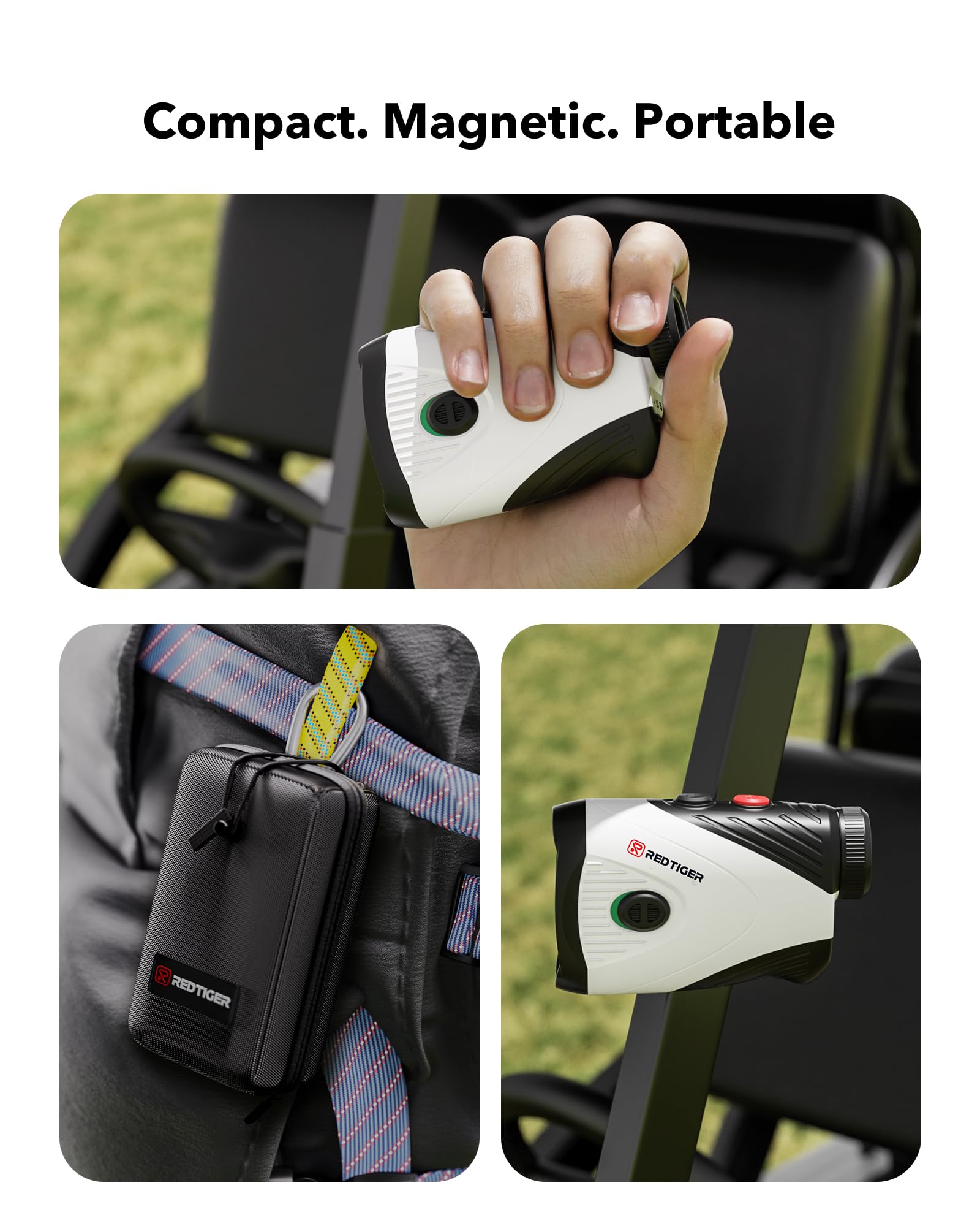 REDTIGER 1200 Yards Golf Range Finder with Slope, 7X Magnification Golf Rangefinder, IP54 Waterproof, Fast Flag Pole Locking Vibration, Rechargeable Laser Rangefinder Golfing with Magnet Stripe 🍁 All In One Marketplace Canada