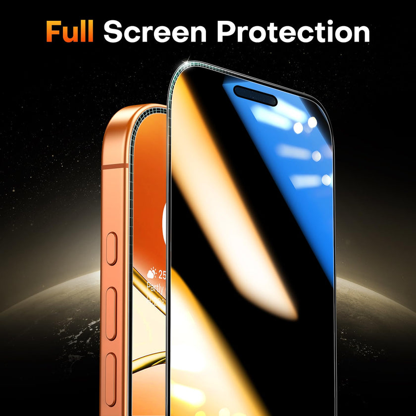 TOCOL 2 Pack for iPhone 17 Pro Max Privacy Screen Protector [True 25°Anti Spy] [Instant Installation], HD Tempered Glass Film+1 Dust Free Installation Tool [Military-Grade Protection] Shockproof 🍁 All In One Marketplace Canada