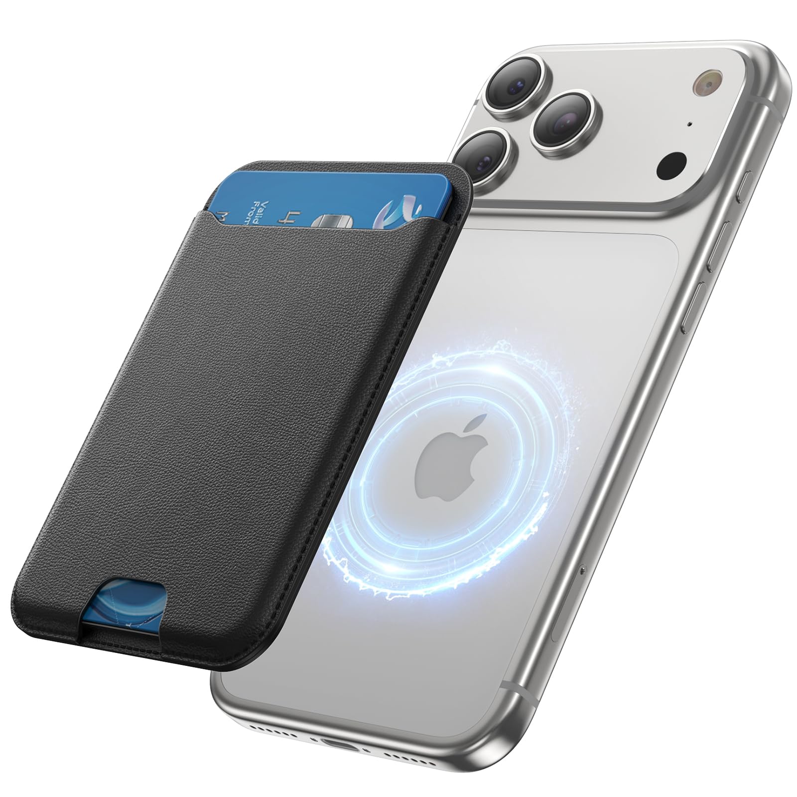 TWZKG for MagSafe Wallet, 3 Card Holder, Magnetic Phone Wallet for iPhone 17/16/15/14/13/12 Series,RFID Blocking Vegan Leather, Black 🍁 All In One Marketplace Canada