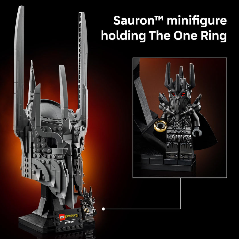 LEGO Icons The Lord of The Rings: Sauron's Helmet - Building Set for Adults, Ages 18+ - Bedroom, Home Office, Book Shelf Decor - with Sauron Minifigure - Gift for LOTR Fans - 11373 🍁 All In One Marketplace Canada