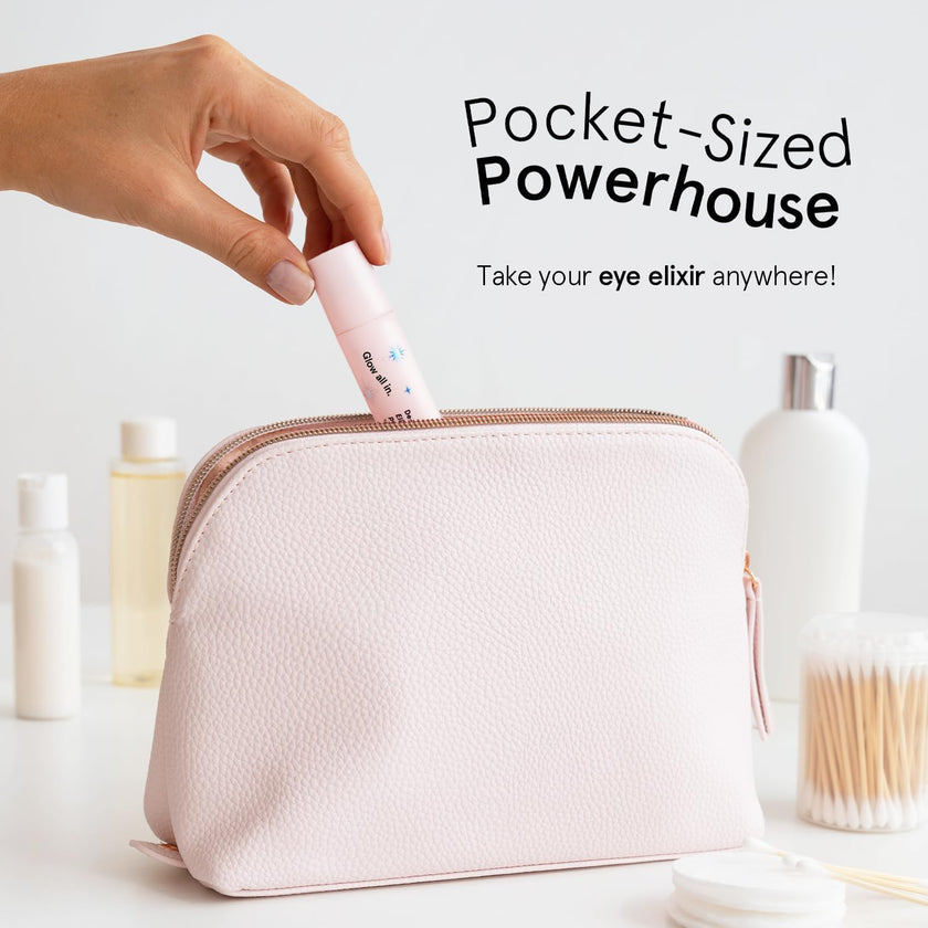 grace & stella Under Eye Brightener Roller - Airplane Travel Essentials - Travel Size Toiletries - Retinol & Caffeine Eye Serum for Puffiness, Dark Circles, Wrinkles - Vegan Skincare (15ml / 0.51floz) 🍁 All In One Marketplace Canada