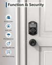 TEEHO TE001 Keyless Entry Door Lock with Keypad - Smart Deadbolt Lock for Front Door with 2 Keys - Auto Lock - Easy Installation - Matte Black 🍁 All In One Marketplace Canada