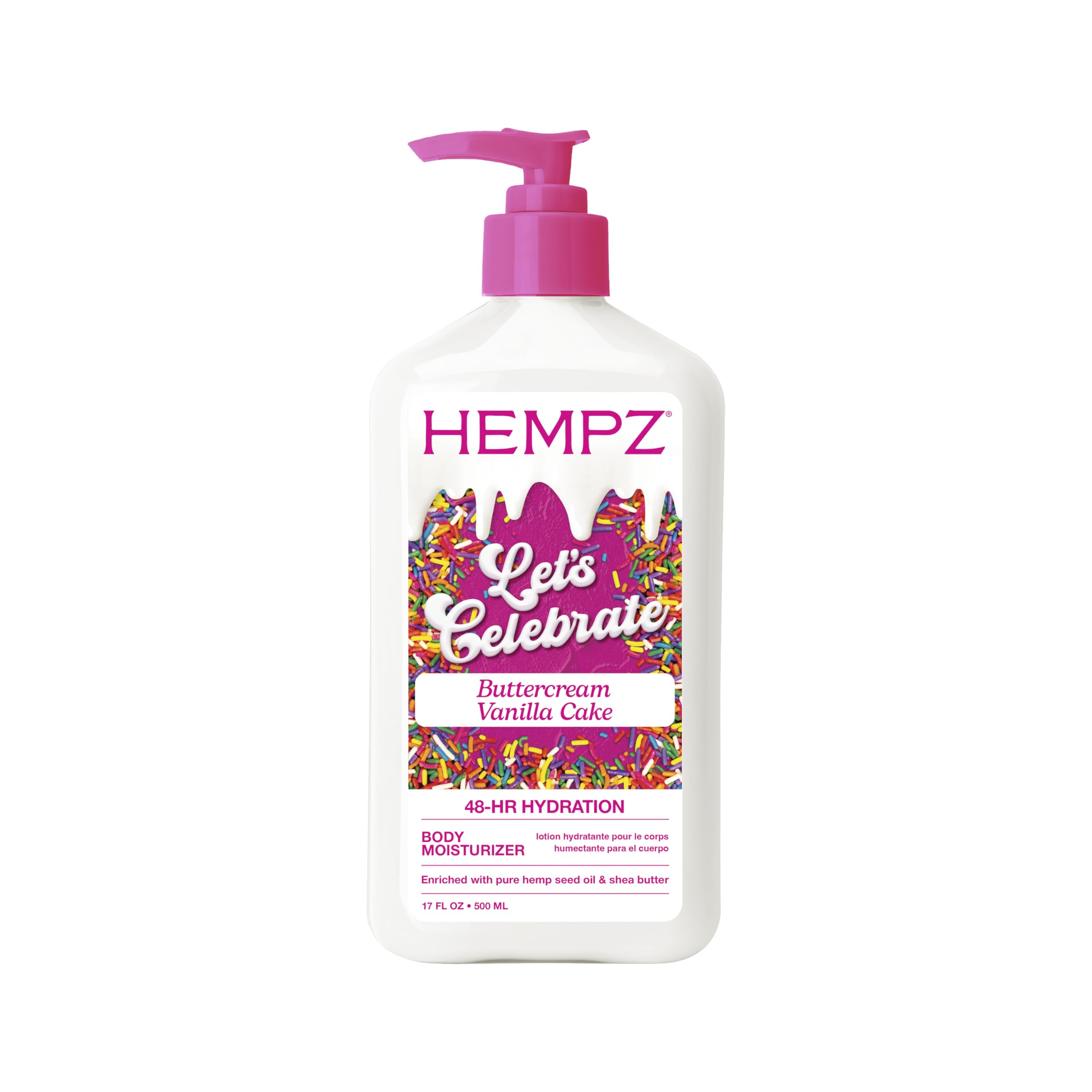 HEMPZ Body Lotion - Buttercream Cake Limited Edition Daily Moisturizing Cream, Shea Butter, Agave, Rice, Oat Hand and Body Moisturizer - Skin Care Products, Hemp Seed Oil - 17 Fl Oz 🍁 All In One Marketplace Canada