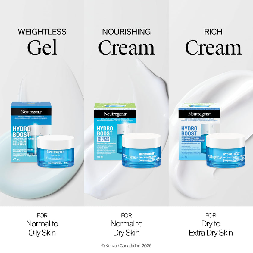 Neutrogena Hydro Boost Gel Cream Face Moisturizer with Sunscreen SPF – Hyaluronic Acid for Hydrated Skin – Fast Absorbing, Oil-Free, Non-Comedogenic 47mL 🍁 All In One Marketplace Canada