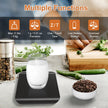 CROWNFUL Food Scale, 5kg/11lb Digital Kitchen Scales Weight Ounces and Grams for Cooking and Baking, 6 Units with Tare Function, Black (Battery Included) 🍁 All In One Marketplace Canada