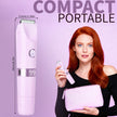 Beanify 2-in-1 Electric Shaver & Bikini Trimmer With LED Display for Women & Men，IPX7 Waterproof Wet/Dry Electric Razor With Dual Head , Rechargeable Painless Body & Facial Hair Remover, Travel-Size (Purple) 🍁 All In One Marketplace Canada