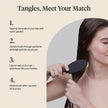 Kitsch Recycled Plastic Wet/Dry Hair Brush, Detangling Tool for Curly or Straight Styles, Brush for Tangled Strands, Flexible Hairbrush Bristles, Brushes for Women & Men, Adults & Kids - Black 🍁 All In One Marketplace Canada