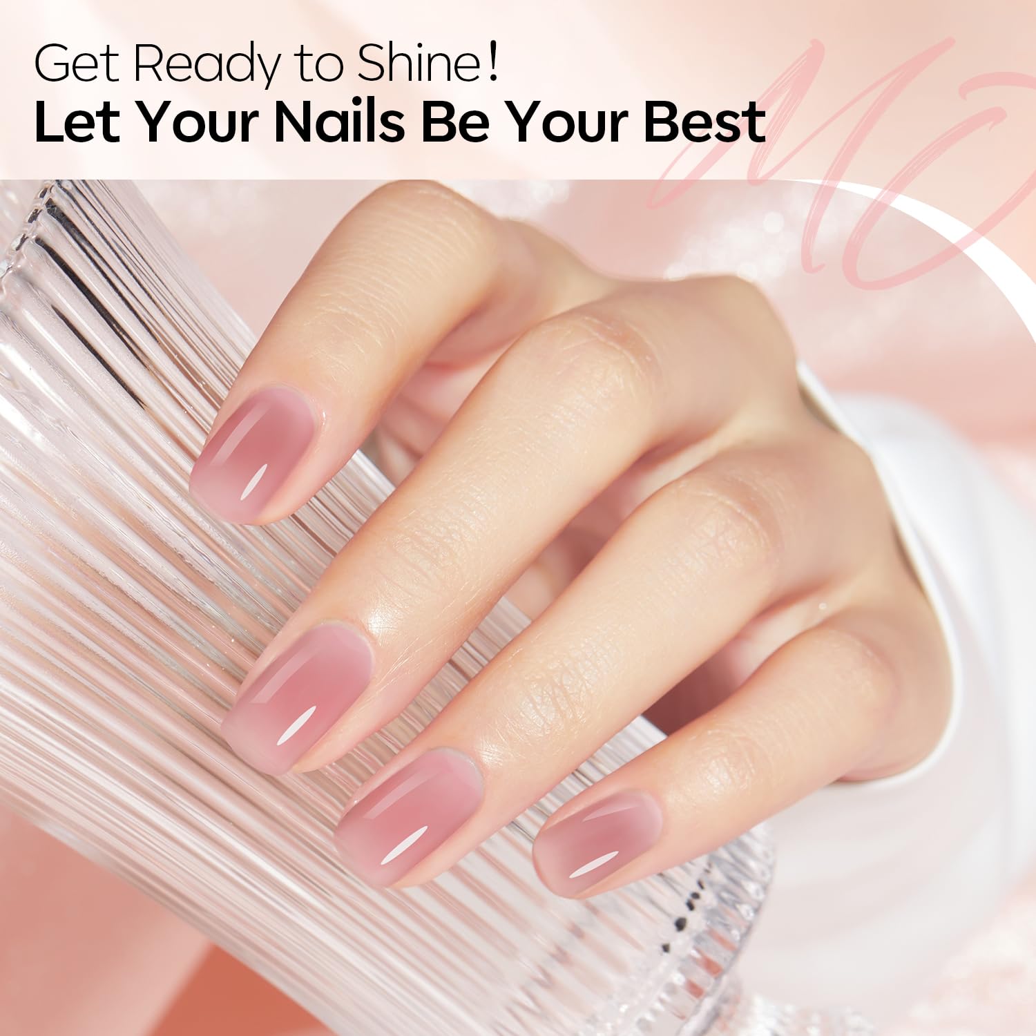 Modelones Jelly Gel Nail Polish 6 Colors Nude Gel Polish Milky White Neutral Nail Gel Polish Shimmery Glitter Translucent Nail Art Gel Kit Soak off Gel Manicure DIY Salon Nail Gift 🍁 All In One Marketplace Canada