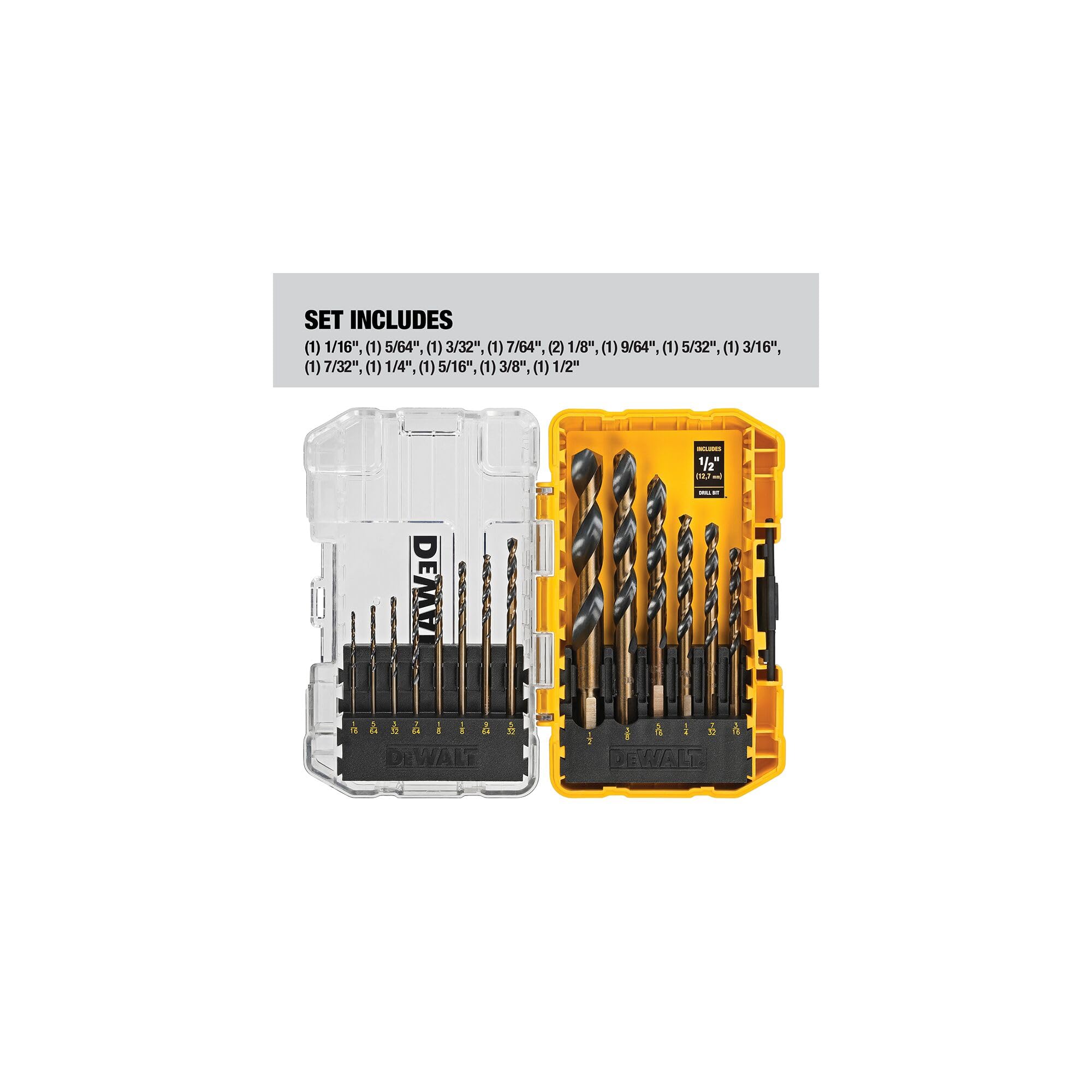 DEWALT Drill Bit Set, Black and Gold, 14-Piece (DWA1184) 🍁 All In One Marketplace Canada