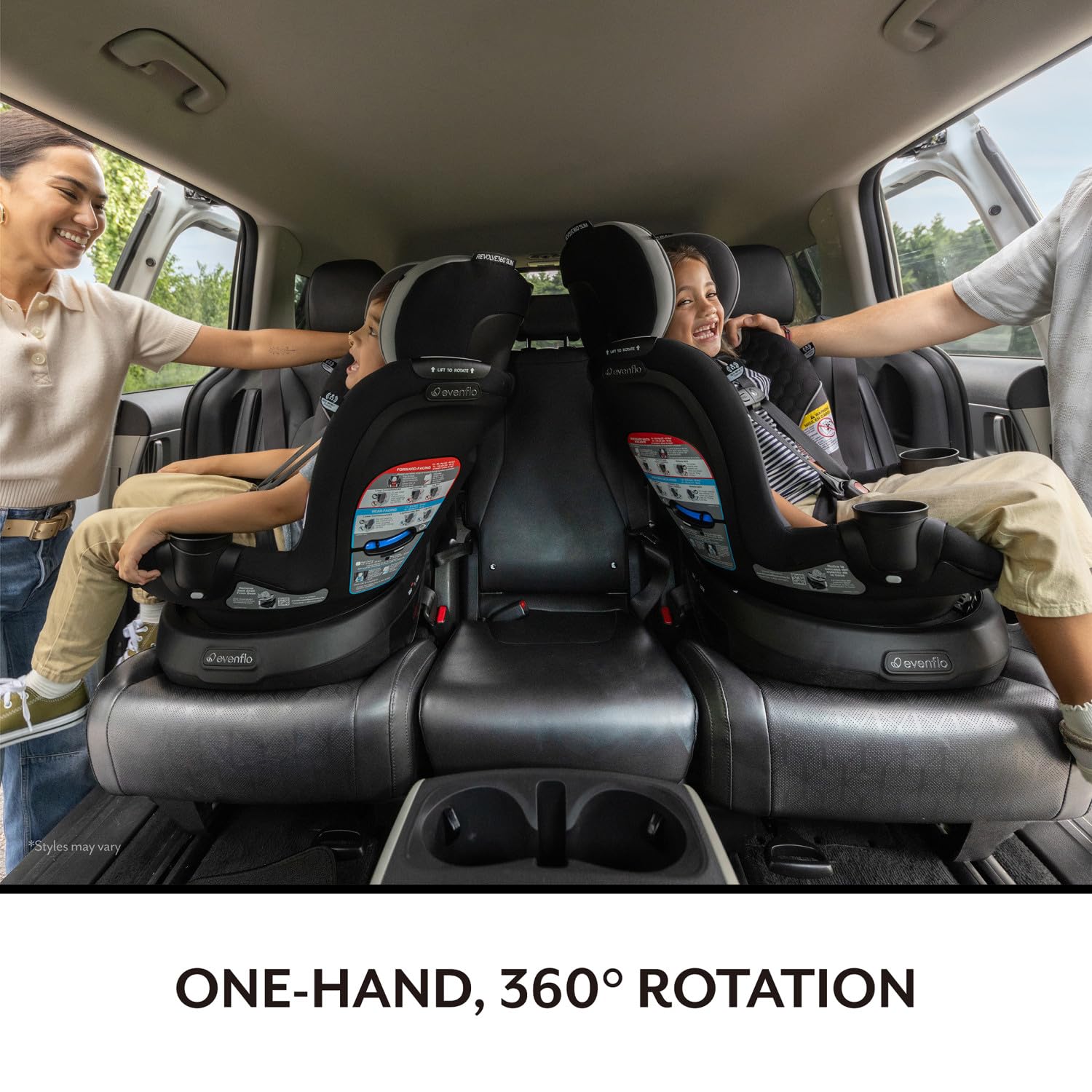 Evenflo Revolve360 Slim 2-in-1 Rotational Car Seat - Canton Black 🍁 All In One Marketplace Canada