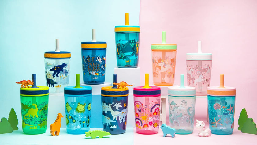 Zak Designs Underwater Kelso 15oz Leak-Proof Toddler Straw Cups, 2-Pack 🍁 All In One Marketplace Canada