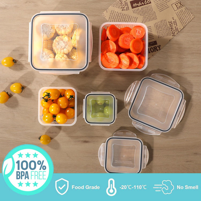 Pure Future 50-Piece Food Storage Containers Set (25-Pack) - Includes 2x JUMBO 2.5L (84oz) & 2x 1.5L Large Bins, Airtight Plastic Meal Prep Lunch Boxes with Lids, Microwave/Freezer Safe, BPA Free 🍁 All In One Marketplace Canada