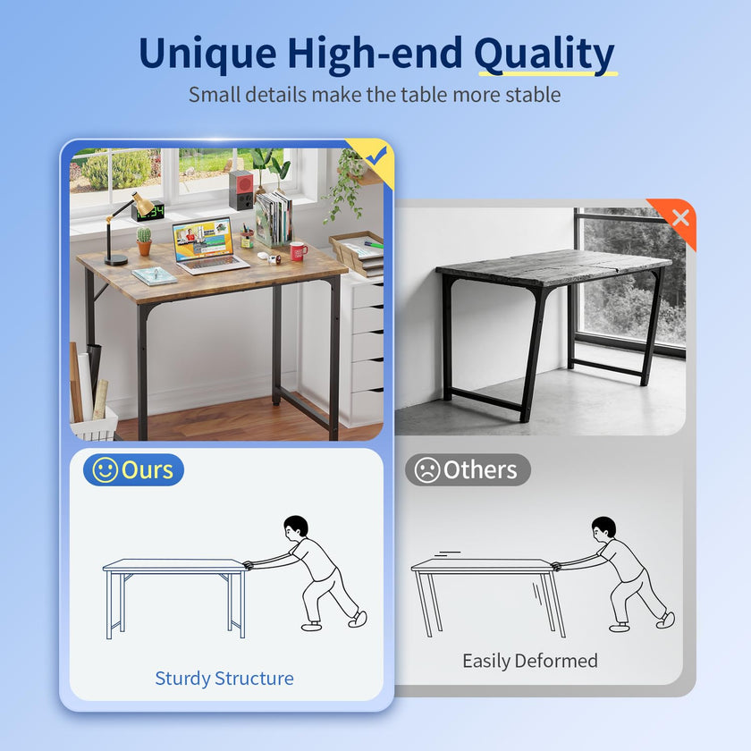 BestOffice Computer Desk,Home Office Desk Writing Study Table Modern Simple Style PC Desk with Metal Frame for Home Office 🍁 All In One Marketplace Canada