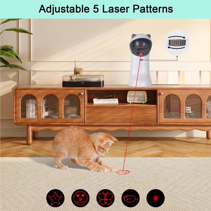 TBTeek Cat Toy, Automatic Motion-Activated, 5 Fun Patterns, 4 Speed Modes, Adjustable Light Angles, Random Rotating Trajectory, Rechargeable 🍁 All In One Marketplace Canada
