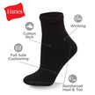 Hanes Womens Value Pack, Ankle Soft Moisture-wicking Socks, Available In 10 And 14-packs, Black - 14 Pack, 5-9 US 🍁 All In One Marketplace Canada