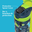 Contigo Kids Aubrey Straw Water Bottle with Leak-Proof Lid, BPA-Free Plastic, Dishwasher Safe, Lime with Dogs, 14 oz (414 mL) 🍁 All In One Marketplace Canada