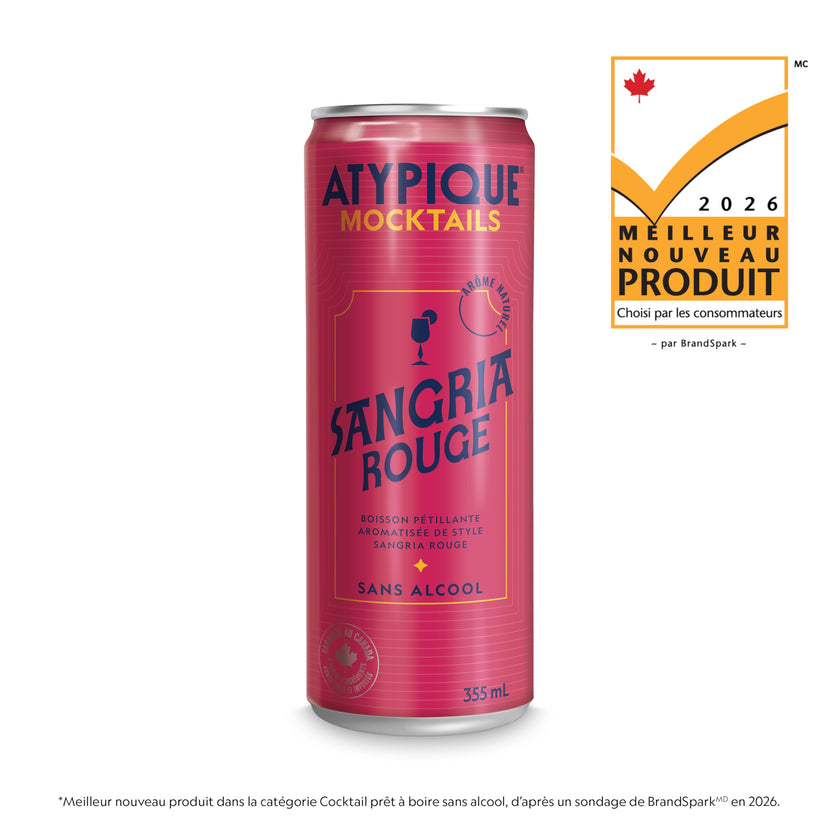 ATYPIQUE Mocktails Non-Alcoholic Cocktail, Red Sangria, 355 mL, 12-Count 🍁 All In One Marketplace Canada