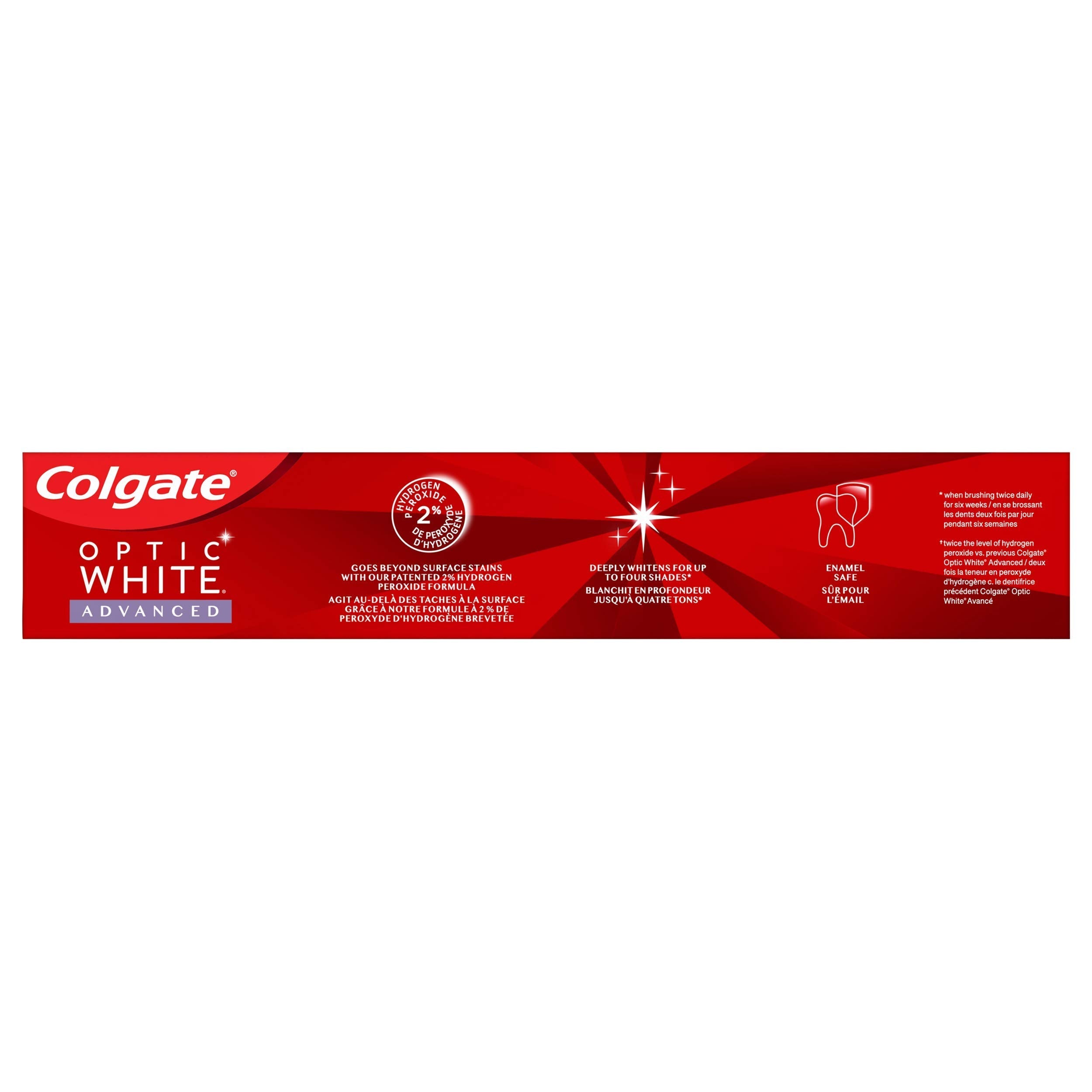 Colgate Optic White Advanced Teeth Whitening Toothpaste, Sparkling White, 133 Ml, 3 Count 🍁 All In One Marketplace Canada