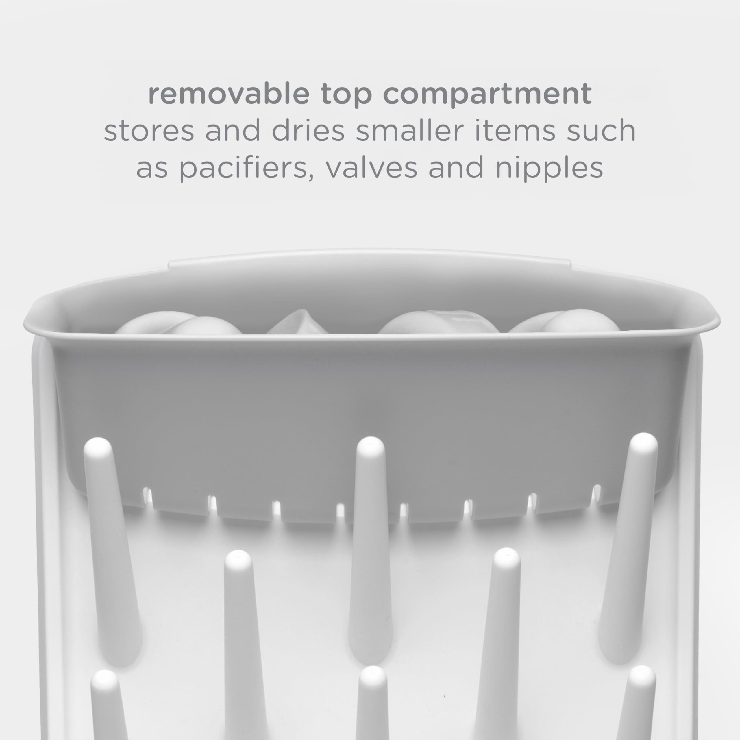 Ubbi Vertical Baby Bottle Drying Rack, Countertop Drying Rack Baby Accessory, Grey 🍁 All In One Marketplace Canada