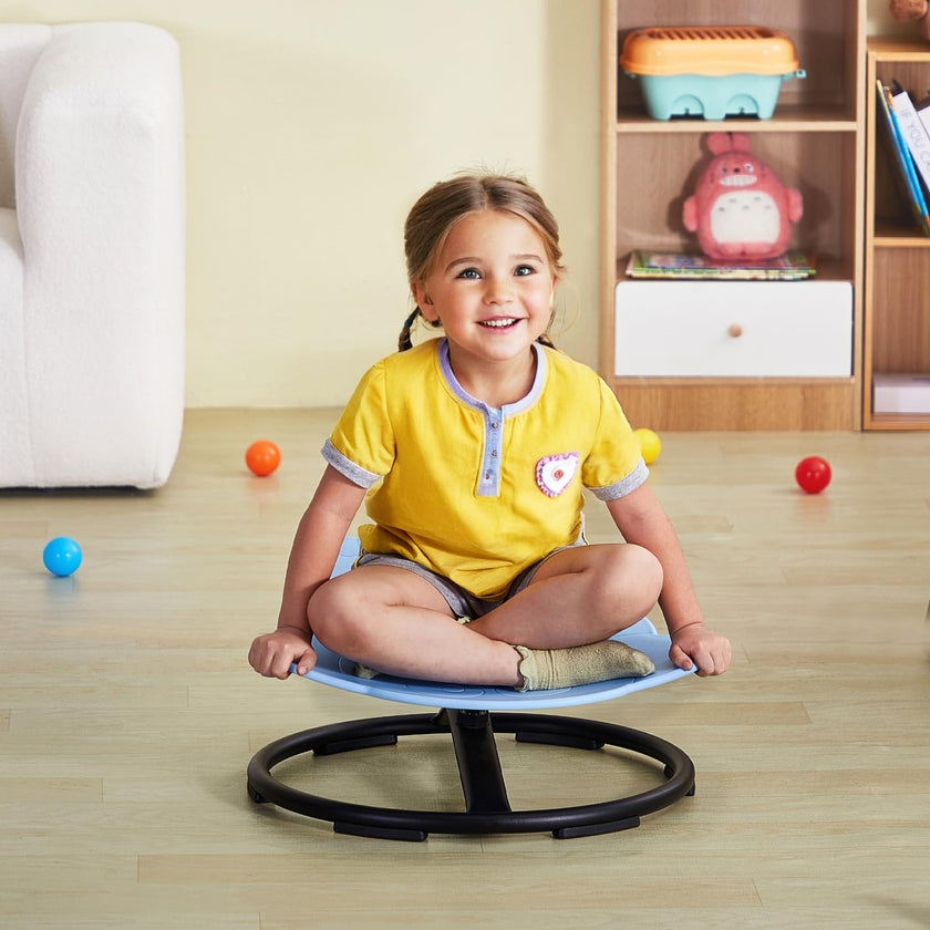 VEVOR Elephant Kids Swivel Chair, 220 LBS Capacity, 360° Spinning Chair, Autistic Kids Sensory Chair with Non-Slip Metal Base, Toddler Sit for Coordination Balance Focus Blue 🍁 All In One Marketplace Canada