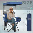 Overmont Beach Chair with Cooler and Umbrella - Sunshade Backpack Folding Canopy Chair with Two Arm Rest Cup Holder Carry Bag - Portable for Sand Camping Travel Outdoor Pool 330 lbs Blue 🍁 All In One Marketplace Canada