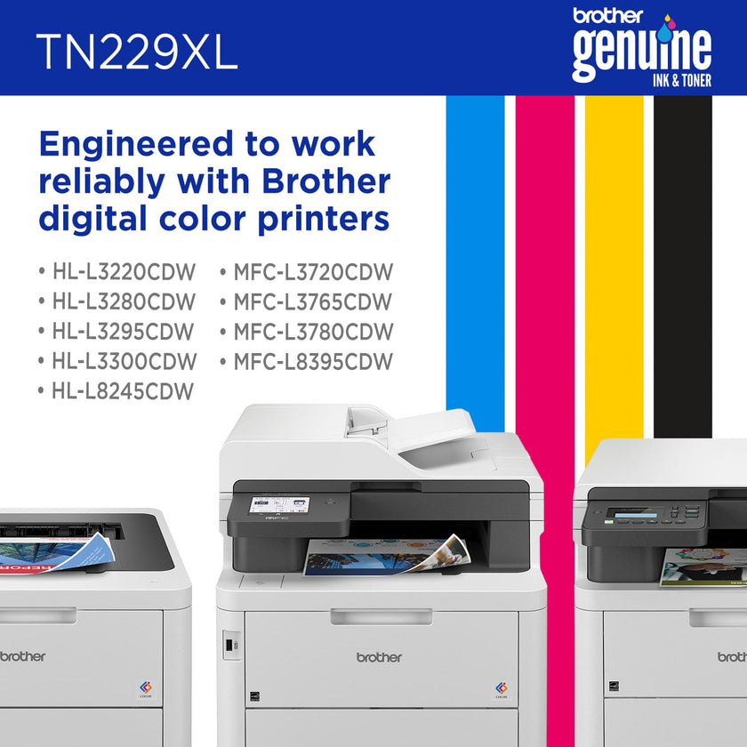 Brother Original TN229XLC High-Yield Cyan Toner Cartridge, Higher Yield for Value, Original Toner Replacement cartridges, for Brother Laser Printers HL-L3220CDW, HL-L3280CDW, MFC-L3720CDW, and More 🍁 All In One Marketplace Canada