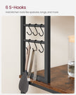 VASAGLE Coffee Bar, Baker’s Rack for Kitchen with Storage, 6-Tier Kitchen Shelves with 6 Hooks, Microwave Stand, Industrial, 15.7 x 31.5 x 65.7 Inches, Rustic Brown and Black UKKS019B01 🍁 All In One Marketplace Canada