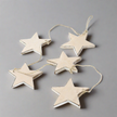 Hanging String Of 5 Wooden Stars