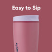 Owala SmoothSip Slider Insulated Stainless Steel Coffee Tumbler, Reusable Iced Coffee Cup, Hot Coffee Travel Mug, BPA Free 12 oz, Crochet Queen 🍁 All In One Marketplace Canada