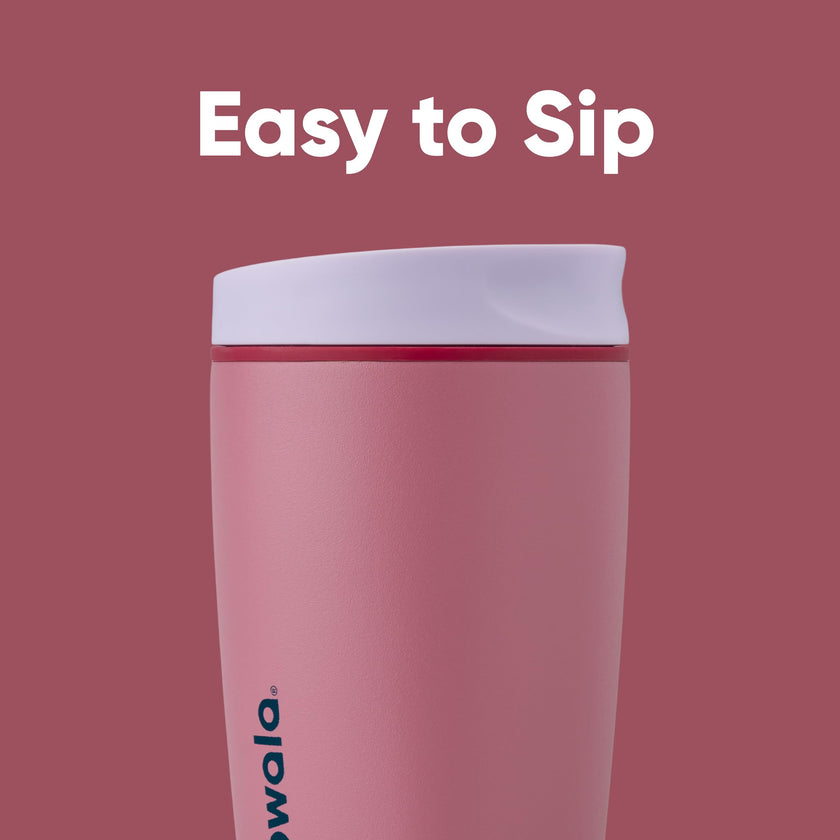 Owala SmoothSip Slider Insulated Stainless Steel Coffee Tumbler, Reusable Iced Coffee Cup, Hot Coffee Travel Mug, BPA Free 12 oz, Crochet Queen 🍁 All In One Marketplace Canada