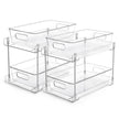 2 Tier Bathroom Organizer, Vtopmart 2 Pack Clear Under Sink Organizers Vanity Counter Storage Container, Medicine Cabinet Drawers Bins, Pull-Out Organization with Track for Pantry, Kitchen 🍁 All In One Marketplace Canada