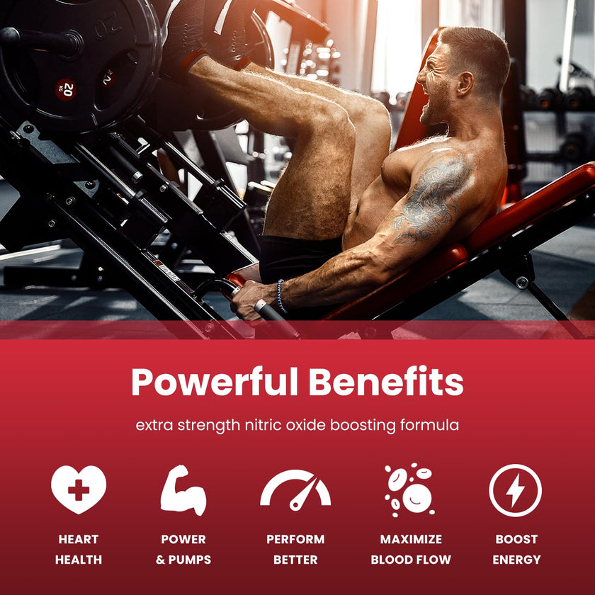 Nitric Oxide Supplement – L-Arginine, L-Citrulline Malate, AAKG, Pine Bark & Grape Seed Extract – Extra Strength Nitric Oxide Booster for Men – Supports Energy, Circulation, Stamina (Pack Of 1) 🍁 All In One Marketplace Canada
