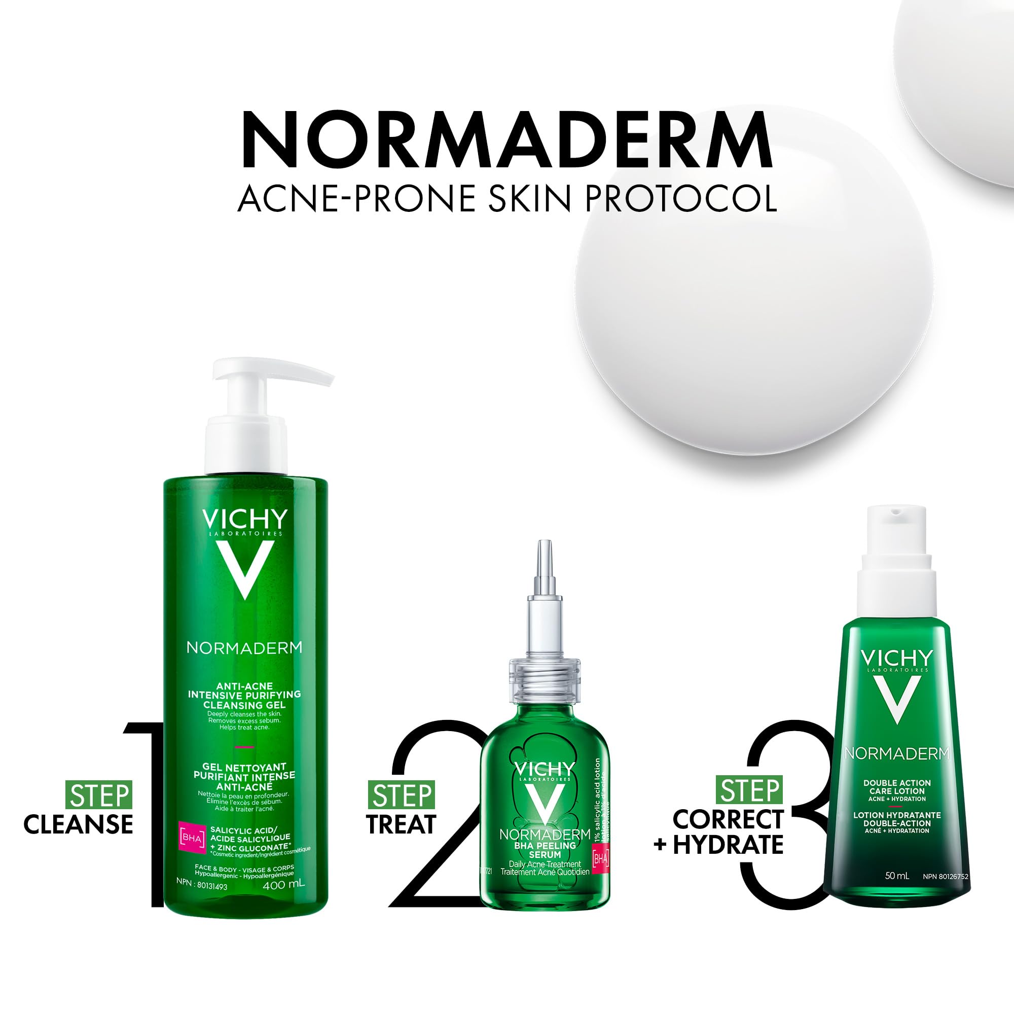 Vichy Anti-Acne Salicylic Acid Cleansing Gel, Normaderm Purifying Face Wash for Oily Skin, Acne Breakouts and Pores. Oil-free, Soap-Free, Non-Comedogenic, Hypoallergenic, Dermatologist Recommended 🍁 All In One Marketplace Canada