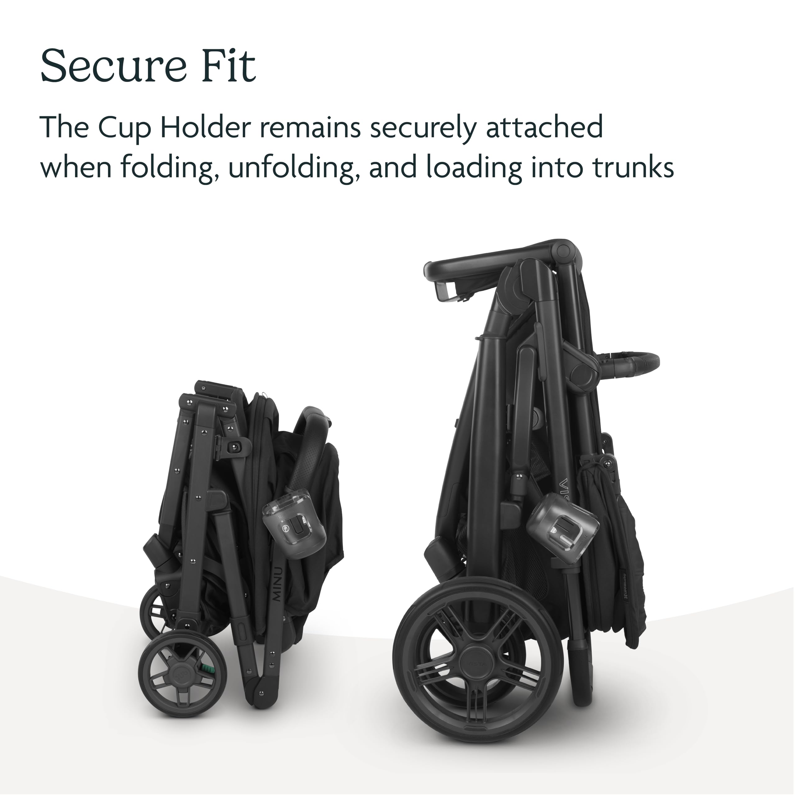 UPPAbaby Cup Holder for Vista, Cruz, Minu Strollers - Quick, Intuitive Attachment + Removal - Securely Holds Various Size Beverages - BPA Free + Dishwasher Safe - Folds Attached 🍁 All In One Marketplace Canada