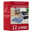 Vacuum Storage Bags 12 Jumbo, Space Saver Sealer Bags, Compression Bags for Clothes, Pillows, Comforters, Blankets, Bedding 🍁 All In One Marketplace Canada