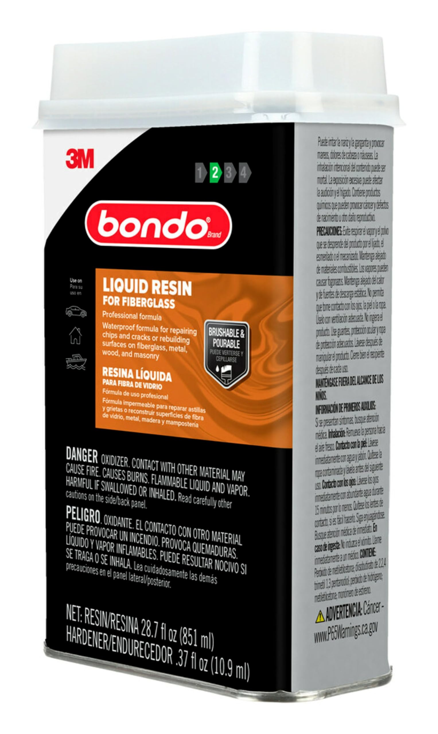 Bondo Fiberglass Resin, 1 Quart, 29oz, (402C) 🍁 All In One Marketplace Canada