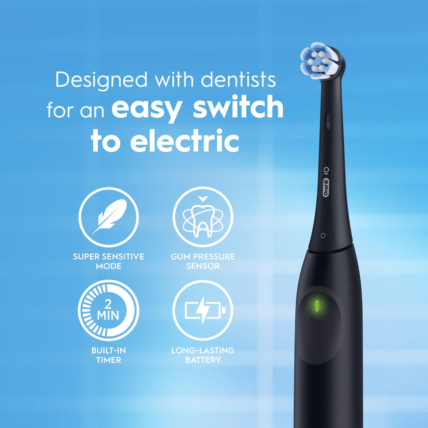 Oral-B iO2 Electric Toothbrush, for an Easy Switch to Electric, Peach, Rechargeable Electric Toothbrushes, iO Series 2 Limited with 1 Power Toothbrush, 1 Brush Head, and 1 Travel Case 🍁 All In One Marketplace Canada