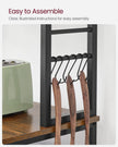 VASAGLE Coffee Bar, Baker’s Rack for Kitchen with Storage, 6-Tier Kitchen Shelves with 6 Hooks, Microwave Stand, Industrial, 15.7 x 23.6 x 65.7 Inches, Rustic Brown and Black UKKS024B01 🍁 All In One Marketplace Canada