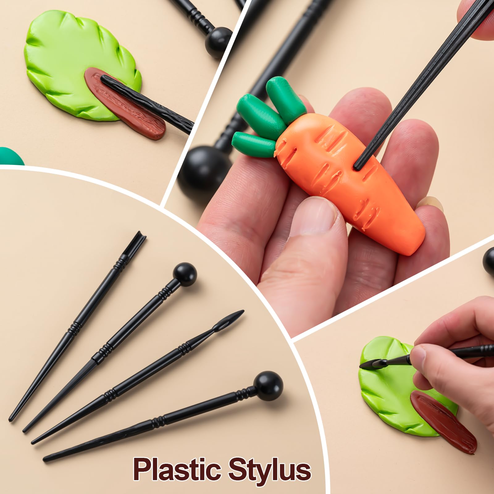 Amrules Clay Tools Kit, 27 PCS Pottery Tools, Practical Polymer Clay Sculpting Tools Kit, Air Dry Clay Tools Set for Adults, Pottery Craft, Dotting, Carving, Drawing, Molding, Modeling, Shaping 🍁 All In One Marketplace Canada