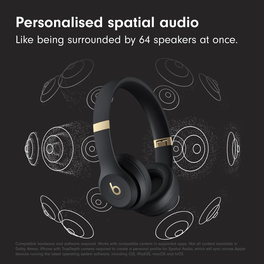 Beats Solo 4 - Wireless Bluetooth On-Ear Headphones, Apple & Android Compatible, Up to 50 Hours of Battery Life - Gold & Black 🍁 All In One Marketplace Canada