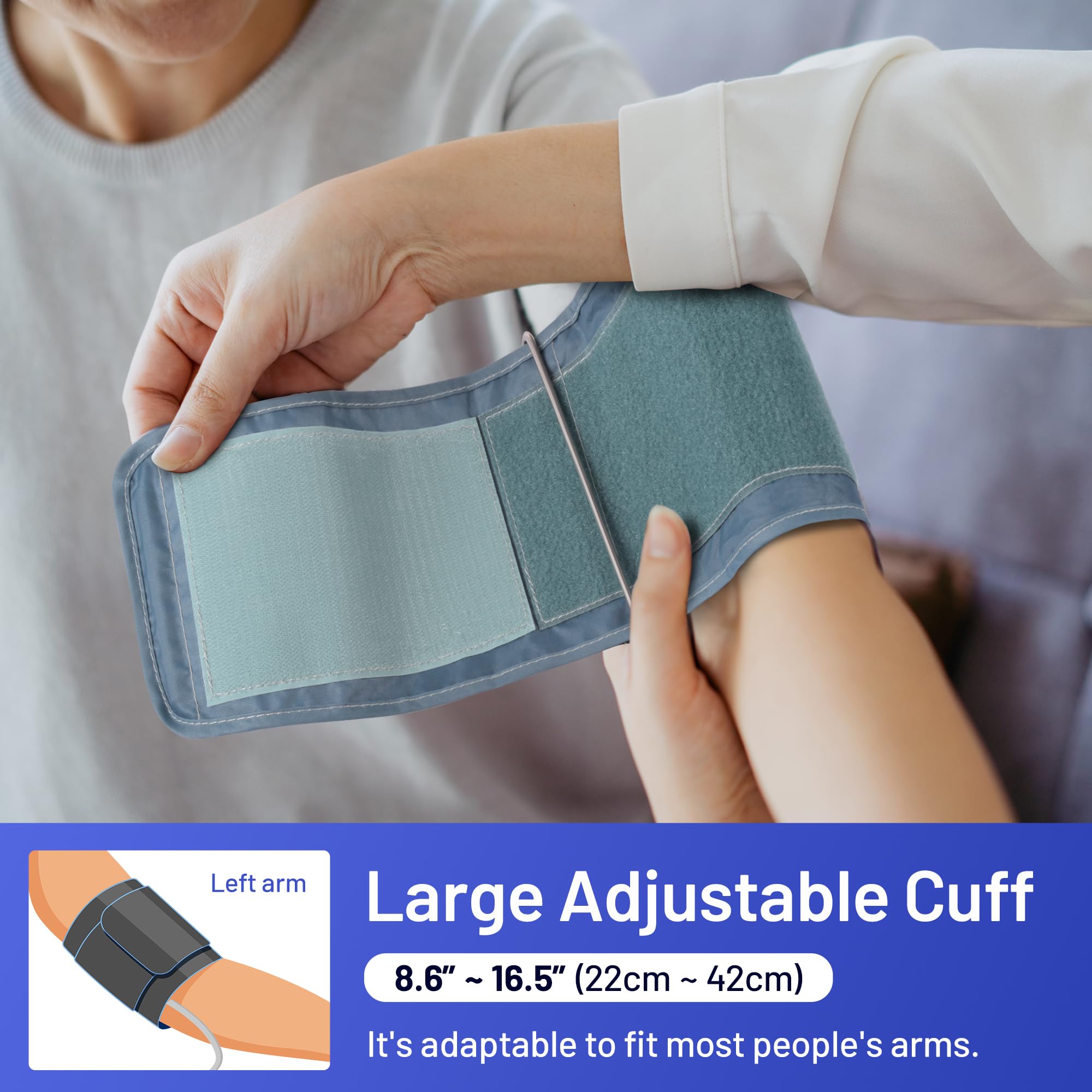 REDIVN Blood Pressure Monitor Automatic Upper Arm Machine & Accurate Adjustable Digital BP Cuff with Large LCD Backlit Display - 2x99 Memory for Home Use with Large Adjustable Cuff 🍁 All In One Marketplace Canada