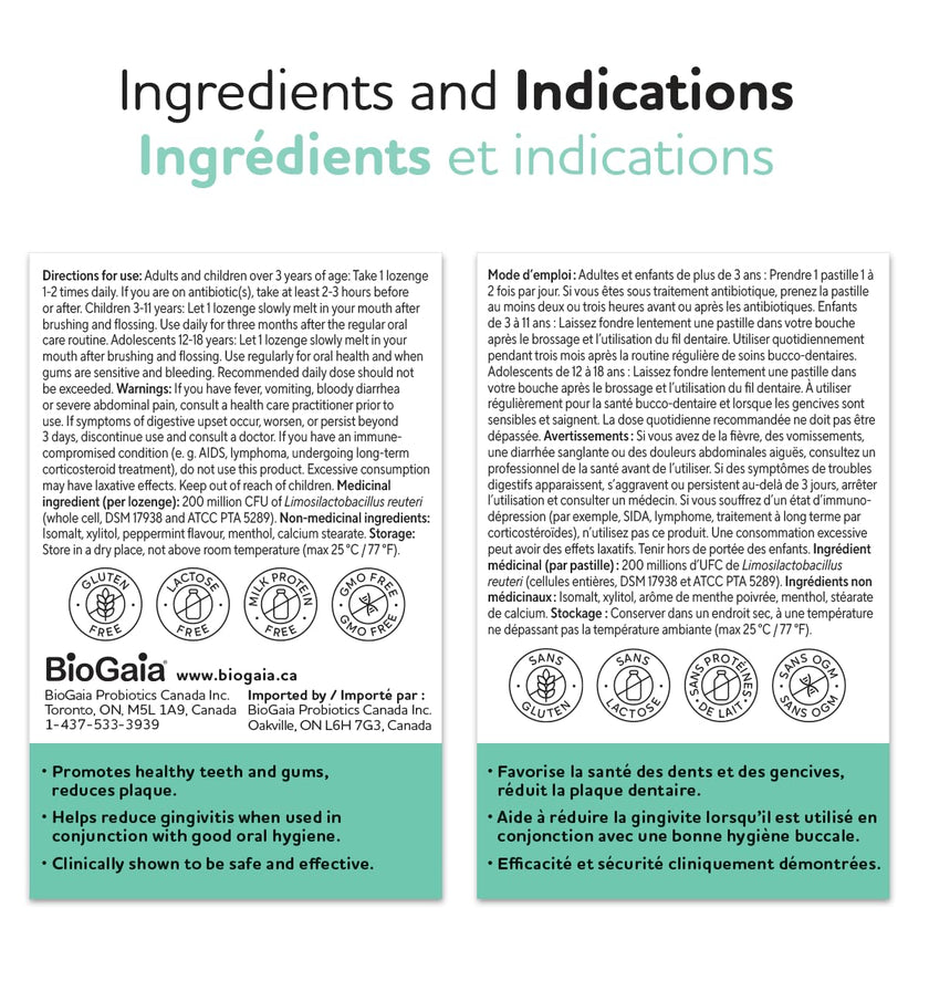 Prodentis Mint | Dental Oral Probiotic Lozenges | for Adults | Clinically Proven Dental Probiotics | Promotes Good Oral Health & Gut Health Too | 30 Mint-Flavored Lozenges 🍁 All In One Marketplace Canada