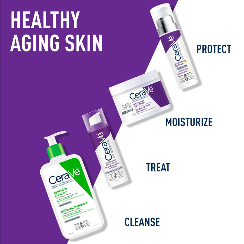 CeraVe Skin Renewing Day Cream SPF 30, Anti-aging Daily Moisturizing Cream with Encapsulated Retinol, Ceramides & Hyaluronic Acid, Fragrance Free, Recommended by Dermatologists, 50g 🍁 All In One Marketplace Canada
