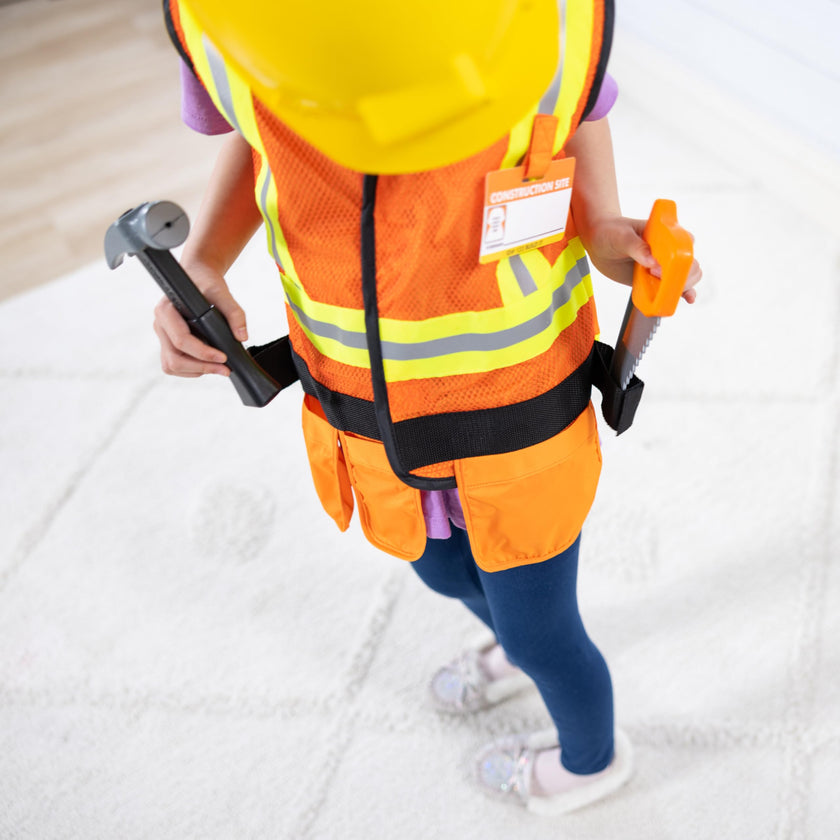 Melissa & Doug Construction Costume, Pretend Play Dress Up Set (6-Pc) Tools, Vest & Accessories, Role Play Toys for Kids 3+ 🍁 All In One Marketplace Canada