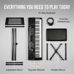 RockJam 61 Key Keyboard Piano With Pitch Bend Kit, Keyboard Stand, Piano Bench, Headphones, Simply Piano App & Keynote Stickers 🍁 All In One Marketplace Canada